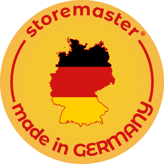 Sistemas de estanterías y tecnología de almacenamiento storemaster - 100% made in Germany.