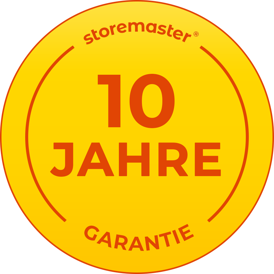 10 Jahre Garantie auf diese storemaster Lagerlösung