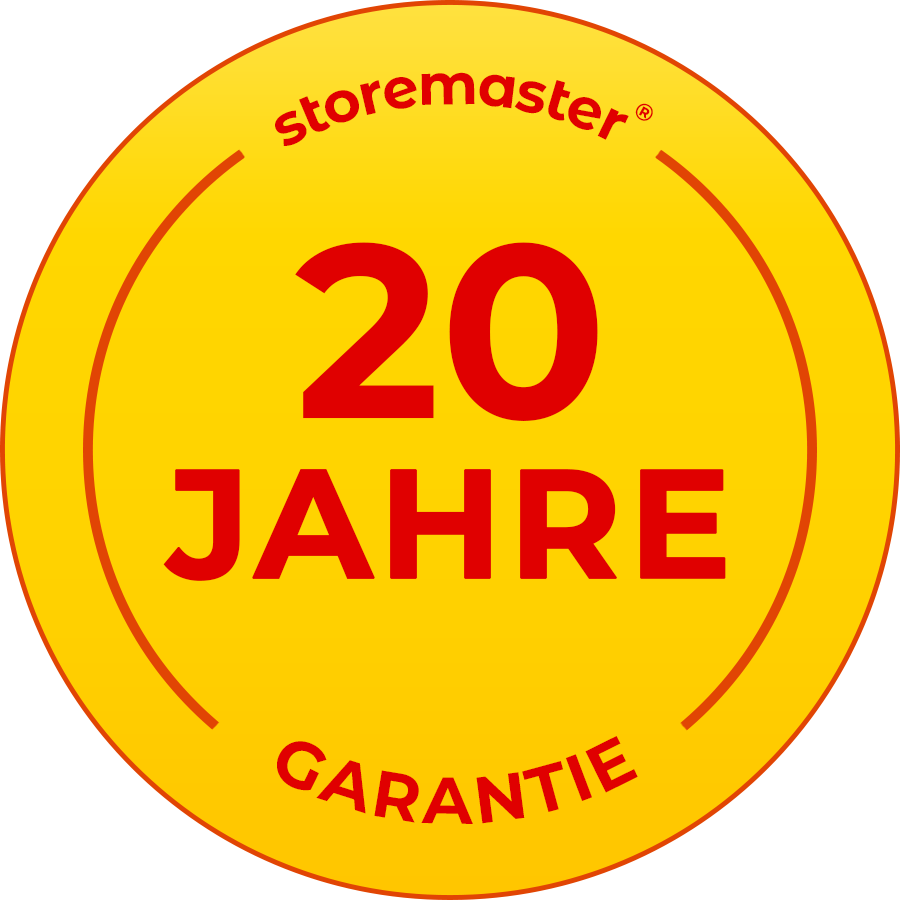 10 Jahre Garantie auf höchste Produktqualität von storemaster