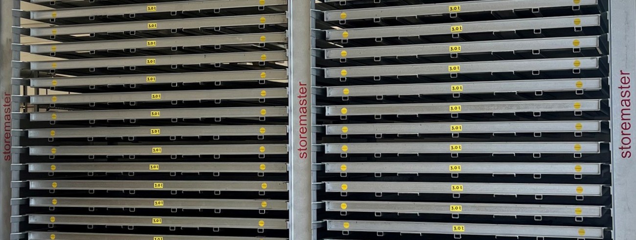 ShuttleTower com superflat - estante de armazenamento em chapa